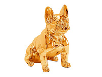 Złota figura buldog francuski 37x40x22 cm A258