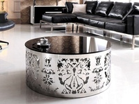 Ażurowy "wycinany" stolik kawowy  Ø91x40 cm CJ1032