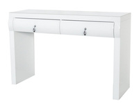 Toaletka z białego szkła 120x42x80 cm 15JS0065