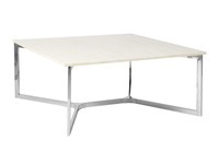 Nowoczesny marmurowy biały stolik 90x90x41 cm C004