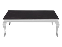 Stolik z marmurowym czarnym blatem modern barock 130 x 70 x 45 cm CT/C306