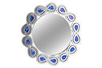 Lustro orientalny wzór kolorowe kryształki Ø99 cm JSM471