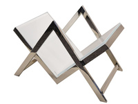 Biały szklany gazetowik 60x35x40 cm JJ1016