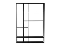 Czarny stalowy wysoki regał 150x34x210 cm SD002