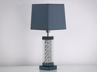 Lustrzana lampa z kryształkami 13x13x46 cm 15JS0009