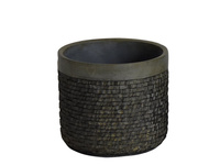 Strukturalna doniczka Antique silver Ø15x14 cm 171004/2