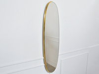 Owalne lustro w złotej ramie 36x136x3,5 cm 12F-378