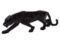 Geometryczna czarna figura puma 44x14x9 cm A109