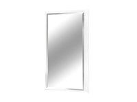 Nowoczesne fazowane lustro w białej ramie 65 x 95 cm 12F-390