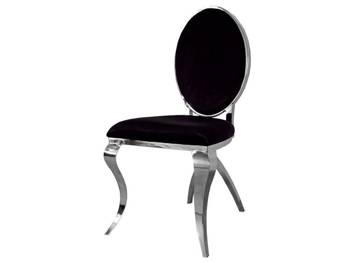 Stylowe czarne krzesło z giętymi nogami 50x54x99 cm B408